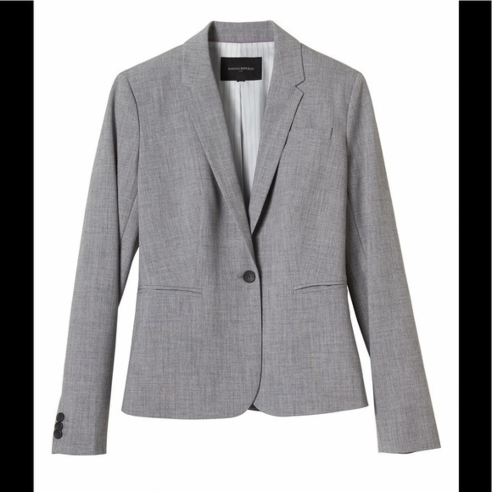 Banana Republic Light Gray Women's Blazer